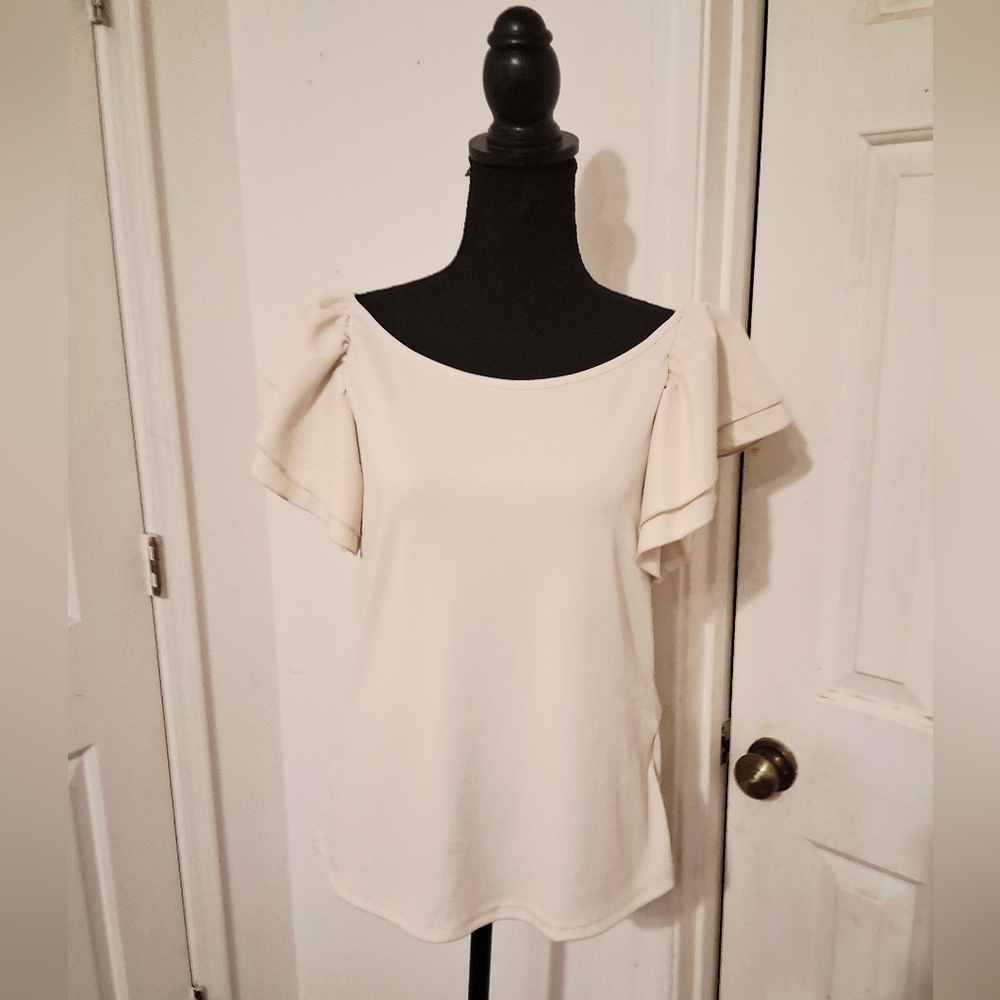 Elegant Cream Women's Top